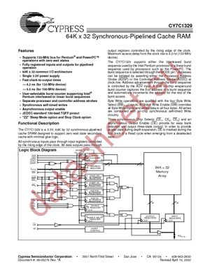 CY7C1329-100AC datasheet  